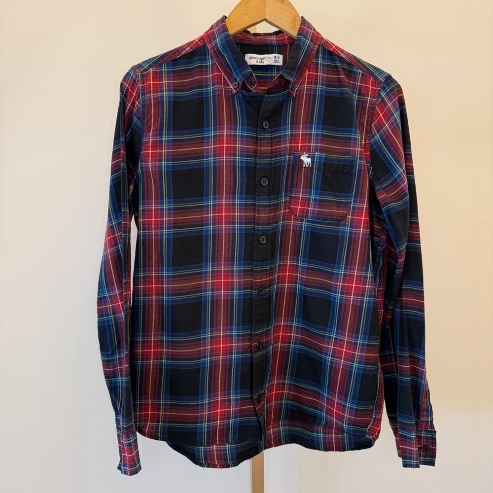 Abercrombie Kids Boy’s Plaid Button-Up Shirt Size 16 Multicolor Long Sleeve